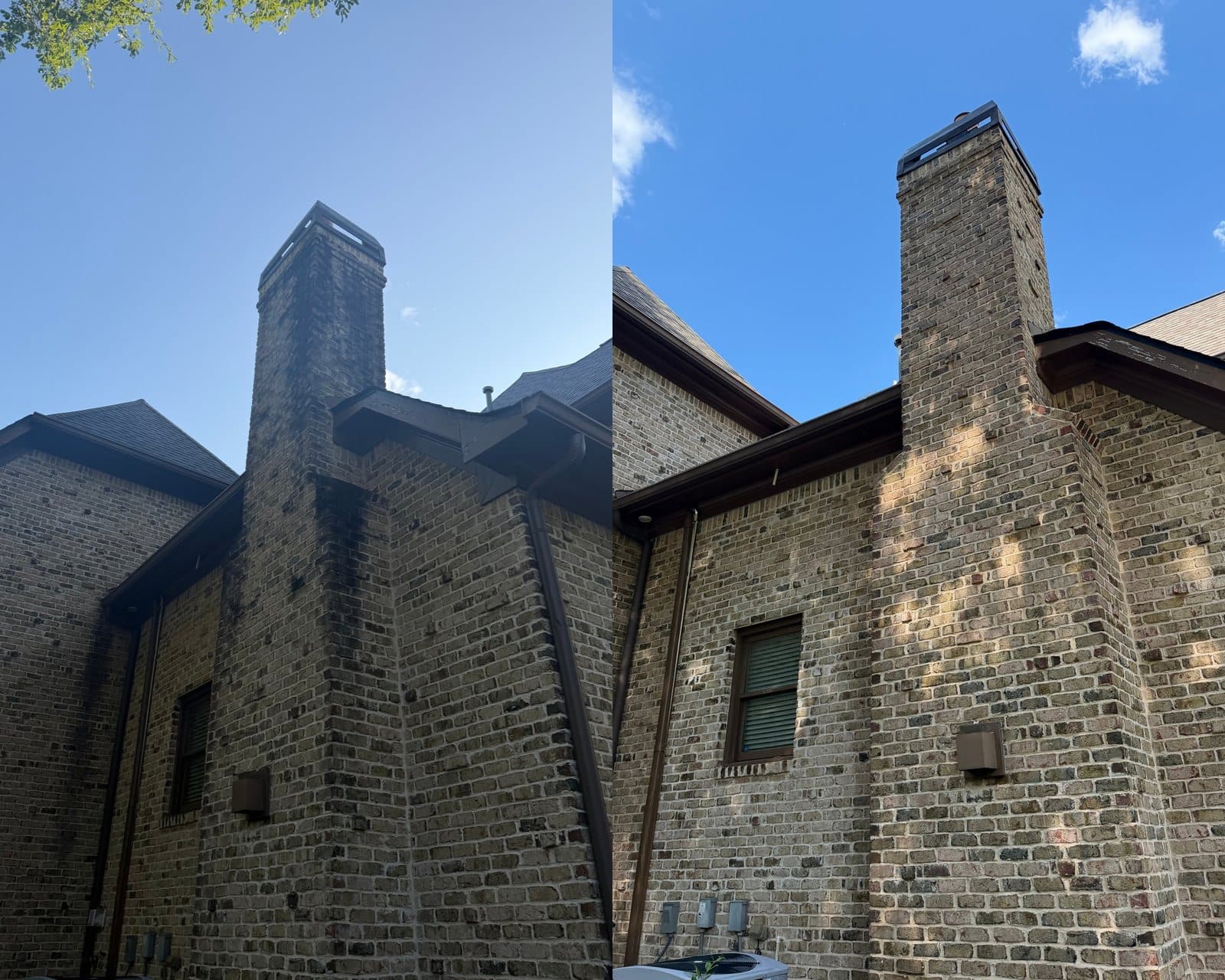Before and after pressure washing by KM Property Restorations in metro Atlanta