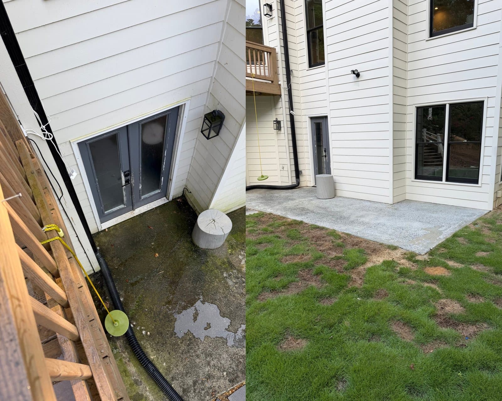 Before and after pressure washing by KM Property Restorations in metro Atlanta
