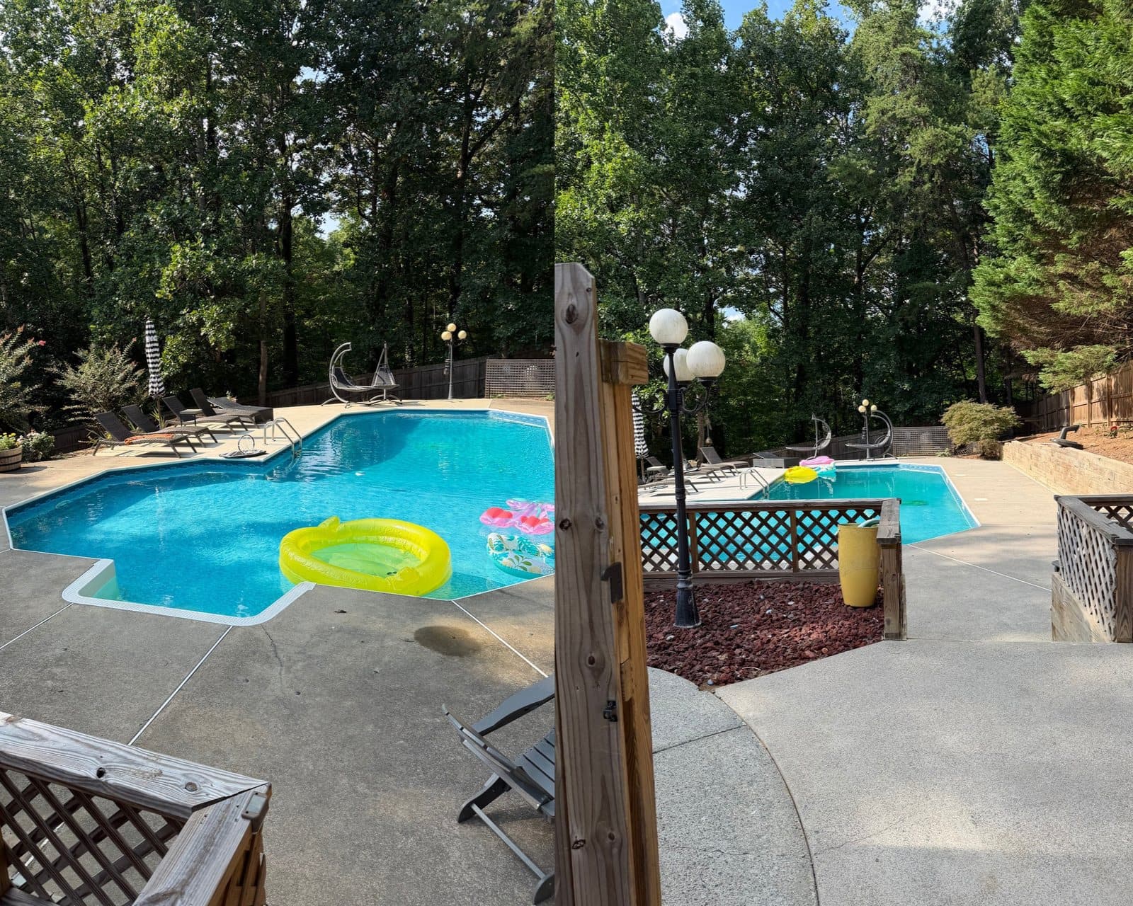 Before and after pressure washing by KM Property Restorations in metro Atlanta